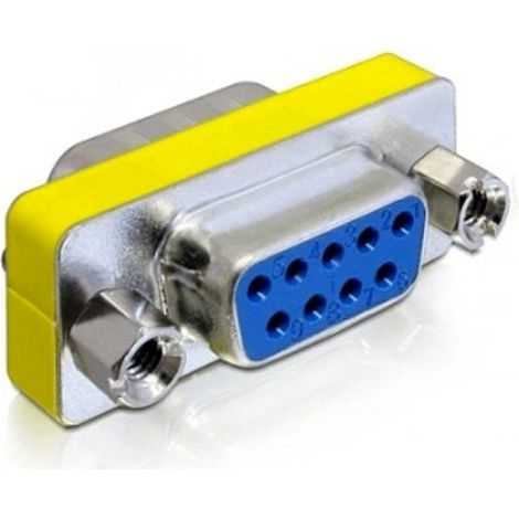 Adaptateur prise/prise Sub-D 9 broches Ce changeur de genre Delock permet de convertir une fiche en série en un connecteur femelle.