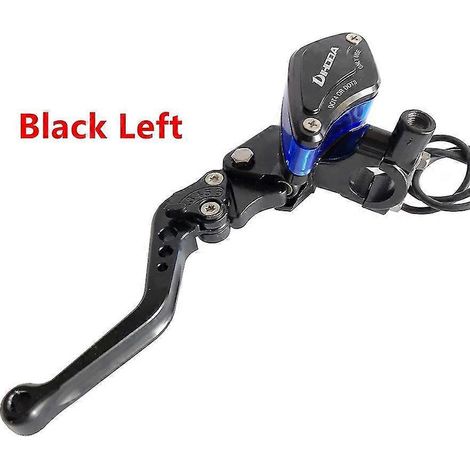 1 pièce - Maître-cylindre de frein et d'embrayage hydraulique pour guidon de moto 22 mm (7/8") compatible Yamaha, Kawasaki, Suzuki et Honda - Noir (gauche)