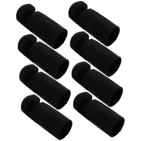 Lot de 8 Accessoires Trampoline en Plastique Noir pour Poteau, Protection D'extrémité Sécurisant Filet Trampoline, Pièces Détachées Indispensables -