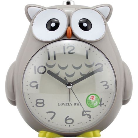 Réveil silencieux chouette mignonne veilleuse enfants, fonction snooze, horloge nuit douce pour chambre à coucher (1/5)