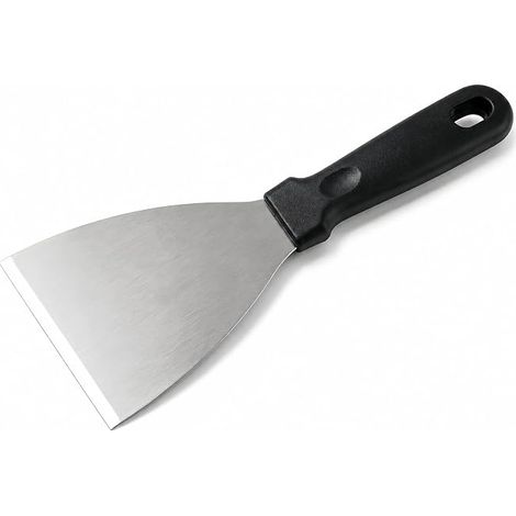 Spatule Triangulaire Inox,grattoir Plancha, Pâtisserie & Cuisine, Poignée Antidérapante 12x12 Cm, Résistant Chaleur & Corrosion, Compatible Lave-vaisselle, Ustensile Polyvalent (1/5)