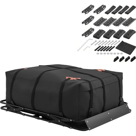 Mophorn Panier de toit pour véhicule, 1295x914x102 mm, porte-bagages pliable avec cadre en X, capacité de 90,72 kg, galerie de toit polyvalente pour SUV et camionnettes, livré avec sac de rangement (1/5)