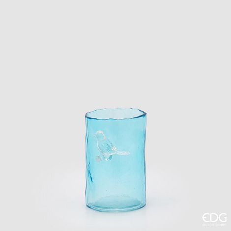 EDG Enzo De Gasperi Vaso Trespolo Cilindro H 15 Cm D 10 Cm Light Blue