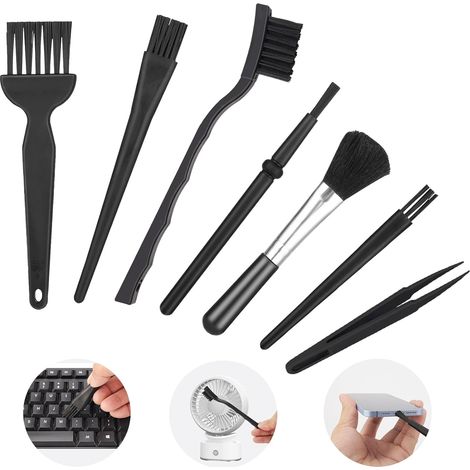 Lot de 7 pinceaux pour clavier en nylon, brosse antistatique ESD, brosse de nettoyage pour PC, clavier, sol conducteur, carte de circuit imprimé, cartes mères (1/5)