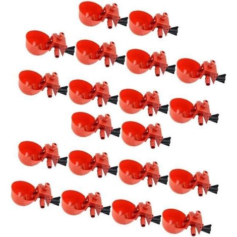 Paquet de 20 Tasses à Boire d'Eau de Volaille - Abreuvoir Automatique en Plastique pour Poulet gazechimp