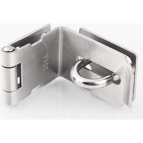 Hebillas de pestillo de puerta de acero inoxidable de 90 grados en ángulo recto, cerradura deslizante, candado de alta resistencia, pestillo de puerta de 90 grados en ángulo recto, cerradura de puerta (1/5)