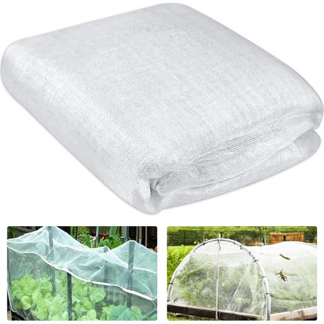 Malla antiinsectos para huerto Malla antiinsectos para jardín, Malla antiinsectos, Adecuada para proteger plantas Flores Verduras Frutas, 210m