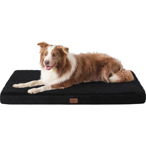 Hundebett orthopädisch waschbar schwarz L 112 x B 81 x H 8 cm Schwarz (1/5)