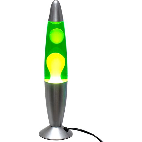Signes Grimalt Lampe de lampe de lave 9x9x35cm lampe à lampe verte 836375