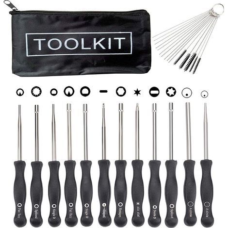Carburetor Adjustment Tool Kit 12pcs Carburetor Adjustment Tool Kit with Screwdriver for Small Two Stroke Engine Carburetor Adjustment and Focus Tool