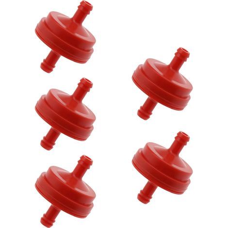 Lot de 5 filtres à carburant 1/4" 298090 394358 compatibles avec les tondeuses Briggs & Stratton 150 microns 5018 (1/5)