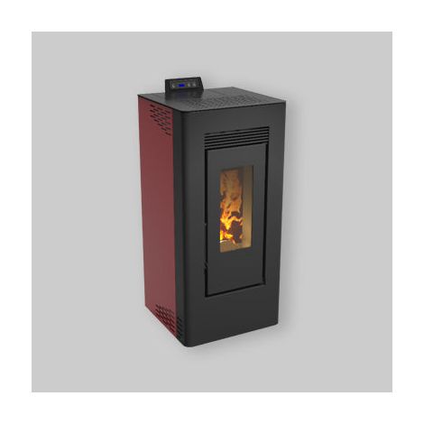 Stufa A Pellet Ventilata Canalizzata Clever 1-12 C Kw 11.61 - Bordeaux