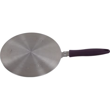Induktionsadapterplatte mit Edelstahl-Wärmeverteiler und violettem Griff, Küchenzubehör für Gusseisen- und Keramikpfannen, 19,5 cm / 7,68 Zoll (1/5)
