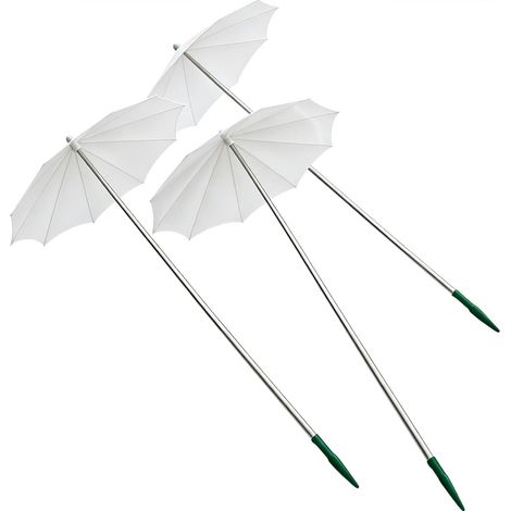 Pare-pour Auvent Rétractable 3 Pièces Ombrelle de Protection Végétale Pour Terrasse Pelouse Arrière-Cour Porche Patio Serre Parterres De Fleurs Jardin Et Balcon (1/5)