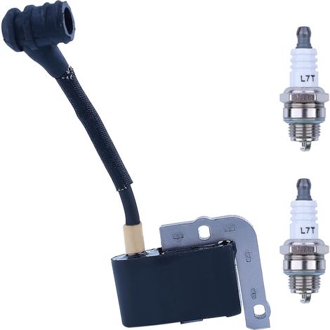 Bobine d'allumage pour tronçonneuse Oleo Mac 936 940 942 946 947 952 951 pièces de remplacement du moteur 50050013AR bobine d'allumage avec bougie L7T/BPMR7A (1/5)