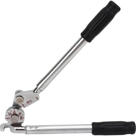 Pipe bender of tubes 0 to 180 degrees, tool of bending manual of hoses for hoses in steel end in copper and aluminum of 6 mm (1/5)