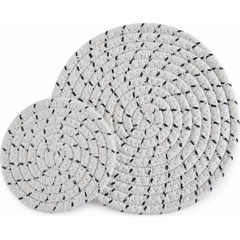 dessous-de-plat isolant gris 24 cm en coton pour la maison