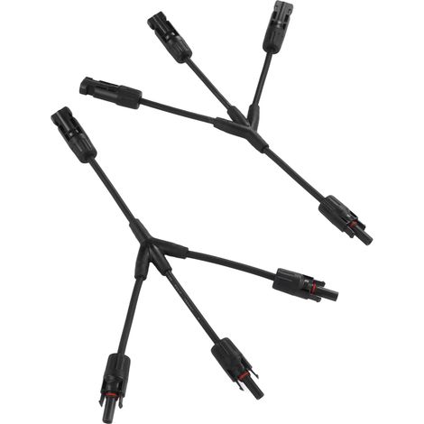 Connecteur solaire en Y 1000 V 50 A IP67 étanche, adaptateur parallèle, répartiteur pour extérieur (1/5)