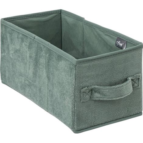5five - panier velours 15x31cm mix n modul vert kaki (1/3)