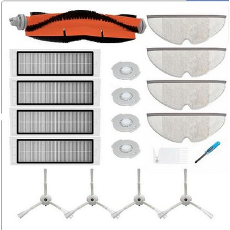Compatible avec les accessoires pour aspirateurs robots Roborock, première et deuxième génération, S50 et S51, serpillière, filtre et brosse latérale. (1/5)