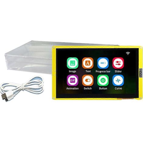 Module d'écran intelligent LCD TFT 800x480 compatible WiFi et Bluetooth ESP32-S3 LVGI avec écran tactile. (1/5)