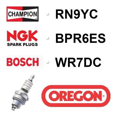 Candela OREGON - CHAMPION RN9YC - NGK BPR6ES - BOSCH WR7DC