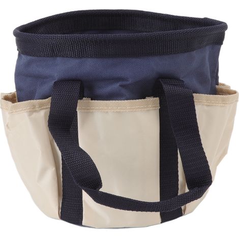 Sac de Jardin 6 Poches en Toile Oxford pour Outils de Jardinage, Tote de Rangement pour Hommes et Femmes Jardinier Bleu Foncé avec Crème (1/5)