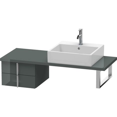 VERO Mobile Consolle Basso 285x400x448mm Grigio Doloaveci Lucido