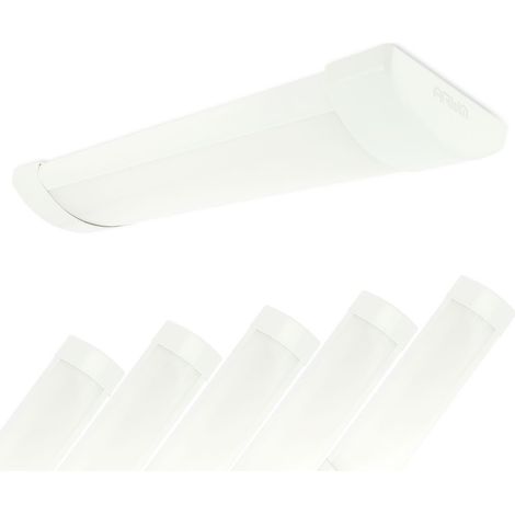 6 strisce LED extrapiatte LINE 8W Eq 80W IP40 750Lm 28cm  Température de Couleur: 6000K bianco freddo
