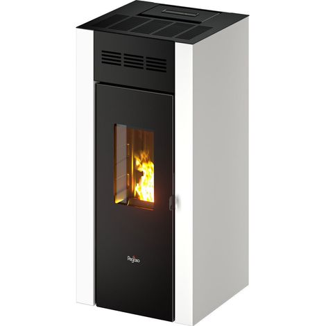Pegaso Mira 16 - Stufa a pellet idro da 16 kW bianca