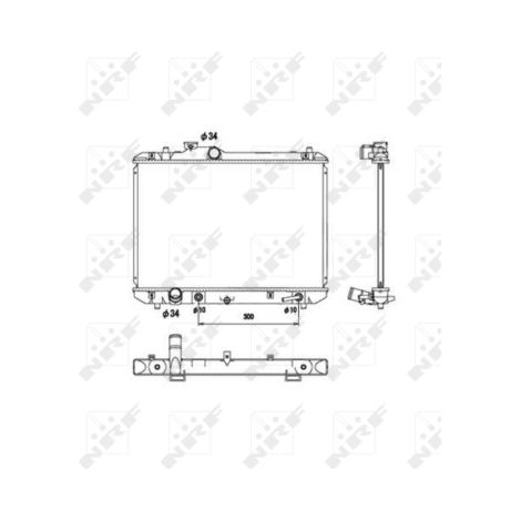 Radiateur, refroidissement du moteur NRF 53578 SUZUKI 1770062J10 1770063J10