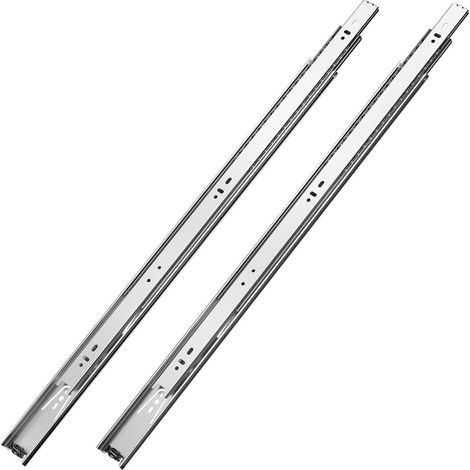 Glissières de tiroir 24 pouces,10 paires à pleine extension à billes,capacité 100 lb,rails robustes pour meubles et cuisine (1/5)