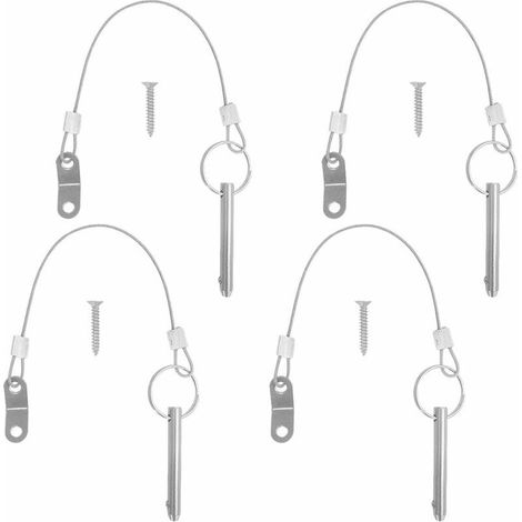 Lot de 4 goupilles à dégagement rapide 6,3 mm – Acier inoxydable 316 – Longueur totale 51 mm – Longueur effective 40 mm (1/5)