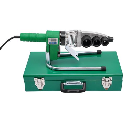 Máquina de soldadura de tuberías de agua de 1600 W con correa LED - Soldadura de tuberías PPR, PE y PP, conexión y soldadura sin costuras