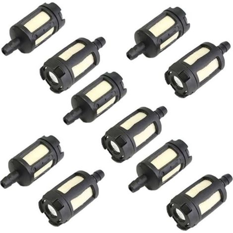 Lot 10 filtres carburant pour débroussailleuse et tronçonneuse, DI 3.2mm, DE 12.7mm, longueur 31.8mm (1/5)