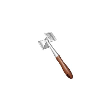 Attendrisseur à viande, maillet à viande robuste, marteau à steak avec manche en bois et alliage de zinc de qualité alimentaire, attendrisseur à viande 2 en 1, (1/5)