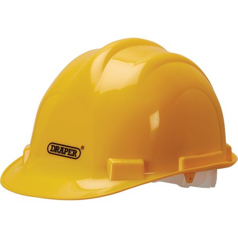 Draper 08906 Safety Helmet in Yellow – Durable Protective Headgear for Construction and Industrial Use