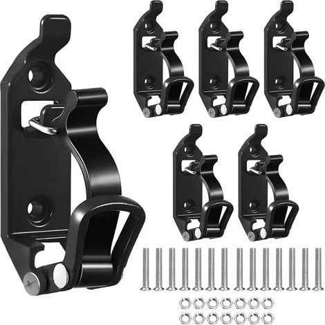 6 Piece Excavator Brackets for Roof Racks, Excavator Brackets for Roof Racks, Metal and Rubber Roof Clamps with 14 Screws and 14 Nuts, for Luggage Racks, Trucks, Boats and Tools (1/5)