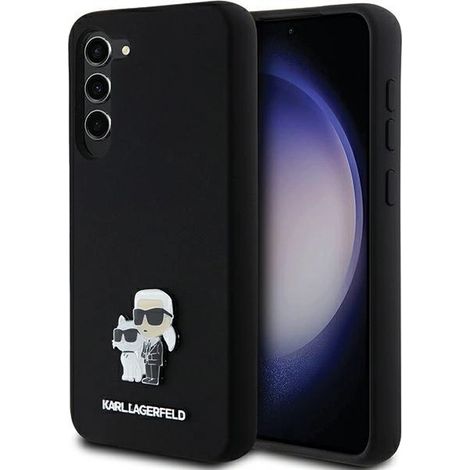 Karl Lagerfeld KLHCS24MSMHKCNPK S24+ S926 Hartschalenetui schwarz/schwarz Silikon Karl&Choupette Metallpin (1/5)