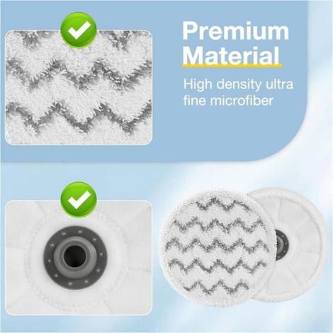 Paquet de 8 Tampons de Vadrouille Rotatifs de Remplacement 3897A Compatibles avec la Vadrouille à Vapeur à Récurer pour Bissell (1/5)