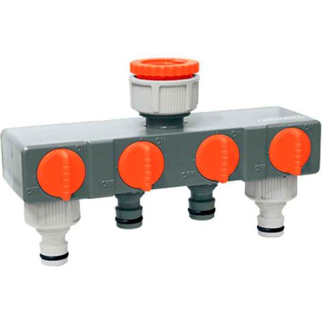 Adaptateur 4 Voies Jardin Distribution D'eau Multiple Et Rapide - Edm (1/3)