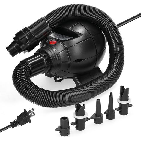800-W-Luftpumpe, tragbar, praktisch, klein, für Haushalt, Camping, zum Aufblasen von Luftmatratzen und Luftbetten.