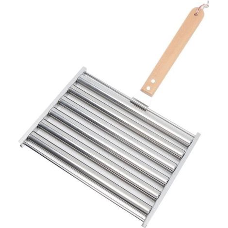 Support à rouleaux pour hot-dogs - MXZZAND - Acier inoxydable - Portable - Facile à nettoyer - 6 bâtons (1/4)