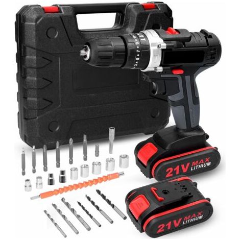 Electric Drill, Ménage 3in1 Multifonction Perceuse Électrique Mini Tournevis Rotation Façons Réglage 25 Vitesses de Couples Réglable (1/5)
