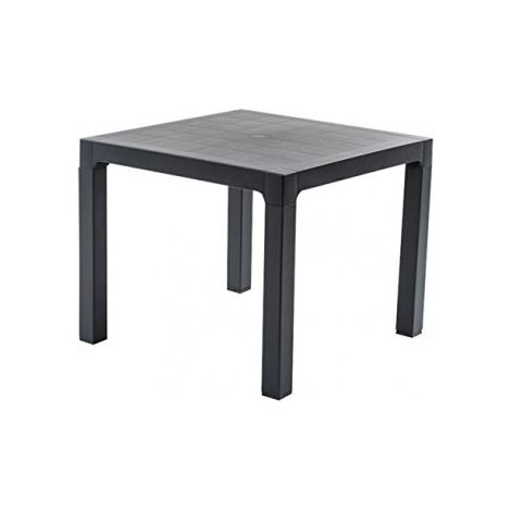 Tavolo bar e giardino in polipropilene antracite tavolo per esterni quadrato 90 x 90 centimetri