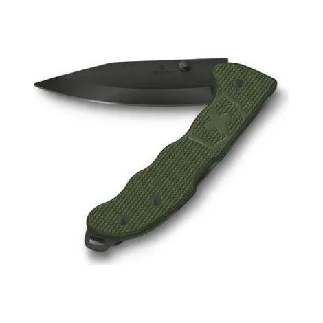 Victorinox 0.9425.DS24 Evoke BSH Alox Coltello Pieghevole 4 Funzioni Lama 10 cm con Perno per Pollice e Clip Rimovibile colore Verde Oliva (1/2)