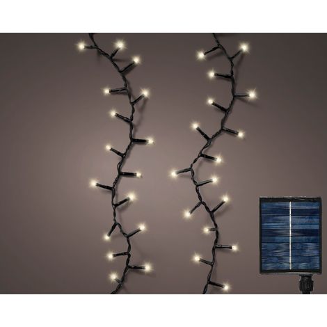 Luci Natalizie Solar 1000 Led Bianco Caldo 8 Funzioni Effetto Scintillante 22,5 mt (1/4)
