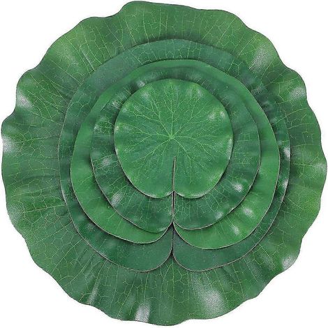 10 pièces de 5 types différents de feuilles de lotus et de nénuphars artificiels flottants en mousse pour bassins (1/5)