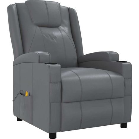Massagesessel Anthrazit Kunstleder vidaXL (1/5)