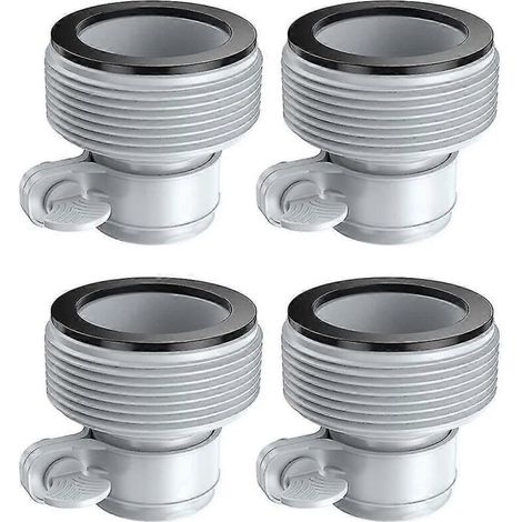 YMYNY Adaptateur de conversion de tuyau d'arrosage 4 pièces, connecteurs de tuyau réutilisables pour ports de pompe de filtration, accessoires de piscine (1/3)